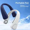 Elektrische Fans Tragbarer Halsventilator Silikonanhänger Lazy Silent Charging Mini USB Kühlgerät HomeH240313