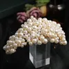 Witte Parels Tiara's en Kronen voor Bruid Bruiloft Sluier Decor Sieraden Mode Hoofdbanden voor Vrouwen Meisjes Kostuum Haarversieringen 240305