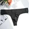 Cuecas masculinas sexy bulge bolsa briefs roupa interior de seda gelo elástico macio calcinha g-string t-back tangas masculino calcinha respirável