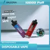 Valedna Vapes 10000 P Banana Ice Disponible Vapor Pen Electronic Cigarettes 14 ML POD 6 Glödande färger Luftjusterbar 5% ångpodoljekärna Separation 10K