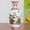 Vases Antique Jingdezhen Vintage Ceramic Vase Desk Accessories Crafts Pink Flower Traditional Porcelain Chinese308S