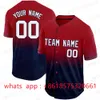 Maglia da baseball personalizzata maglia corta cardigan softball sport sport sport jersey gradient tinting design nome/numero unisex 240305