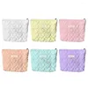 Cosmetic Bags Heart Makeup Organizer Bag Zipper Quilted Cotton Purse Soft Clutch For Women And Girls Pouch