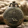 Zakhorloges Steampunk Brons Wenen Oostenrijk Volledige kast Unisex Quartz Analoog Horloge 80 Cm Ketting Ketting Reloj De Bolsillo