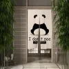 Rideaux mignon Panda porte rideau panneau japonais traditionnel bambou peinture porte pièce diviseur rideau cuisine tenture murale décor de pièce