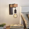 Настенный светильник, 1 шт., деревянные ретро промышленные светильники, винтажные лампы E26 E27 для домашнего декора в стиле лофт, без лампы282h