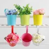 Planters 3/10st Metal Iron Hanging Flower Pot med handtag Creative Balcony Planters hink Blomma Holder Home Decor Trädgårdskorgar