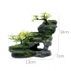 Decorações resina rockery aquário decoração acessórios artificial montanha colina vista rocha decoração ornamento para tanque de peixes