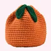 Sacs à bandoulière Sac Femme Sac à main au crochet à la main Orange Forme Mignon Fruit Pochette Quotidienne pour les filles Femmes