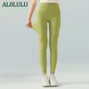 로고 요가 팬츠와 Al0lulu High Wate Women 's Running Sports Fitness Pants