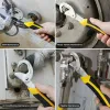 Moersleutel AIRAJ Multifunctional Movable Opening Universal Wrench Tool Set Pipe Pliers Universal Quick Movable Mouth Bathroom Wrench