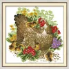 Chicken Mother and Chick Home Decor Paintings Handgjorda Cross Stitch Craft Tools broderi Nålarbete Set Counted Print på Canva296J