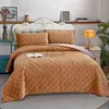 Comforters sets Velvet Bedspread on The Bed Plaid Bed Cover Quilted Bedspread 230*250cm Mattress Cover Winter Warm Thick Blankets Quilt for Beds YQ240313