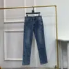 2024SS spring men jeans designer denim pants mens fashion letter embroidery Pants unisex washed stretch slim pencil Denim trousers