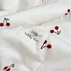 Comforters sätter high end Cherry Summer Cooling Filt 100% Cotton Skin Friendly Summer Quilt Washable Queen Quilt för barnvuxna YQ240313