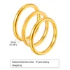 Pierścienie klastra 3PCS można układać cienki dla kobiet marka ślubna ze stali nierdzewnej złoto plisowane beznadziejne biżuteria rozmiar 6-11