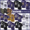 Anpassade Lamar Jackson Zay Flowers Football Jersey Justin Tucker Odell Beckham Jr Roquan Smith Mark Andrews Patrick Queen Kyle Hamilton Marlon Humphrey Derrick Henry