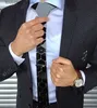Gravatas de pescoço elegante fosco preto hexágono gravatas masculinas elegantes 20 cores luxo hexties 5cm caixa de presente vestido formal acessório design exclusivo l240313