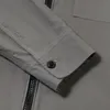 Logo obiektywu mężczyźni swobodne koszule gabardine odzież barwiona na użyteczności nad koszulami Long Rękaw Ladze Zaznacze rozmiar M-xxl