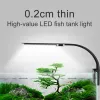 Iluminações aquário led luz super fino alto brilho plantas crescer luz 5w 10 lâmpada planta aquática clipon à prova dwaterproof água para tanque de peixes