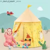 Toy Tents Toy Tents YARD Kids Play Tent Outdoor Indoor Portable Princess Castle for Children Teepee House Tents Birthday Christmas Gift for Children Q231220 L240313