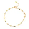 Anklets Gold Color Anklet 304 Kobiety ze stali nierdzewnej z kwadratowym sercem moda sandały sandały w łańcuch nóg biżuteria 1 sztuka