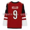 Benutzerdefinierte Hockey-Trikots für Männer und Frauen, junge Arizona, „Coyotes“, Clayton Keller Hockey-Trikot, Coyotes, Phil Kessel, Jakob, Chychrun, Nick Schmaltz, Shayne Gostisbehere und Travis