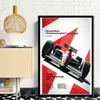 Ayrton Senna F1フォーミュラマクラーレンワールドダンピオンレーシングカーポスタープリント壁アートキャンバスリビングルームの絵画絵画H1171Q