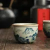 Cups Saucers Hand Painted Cup Chinese Antique Landscape Pottery Jingdezheng The Ancients Tea Set Teaware Boat Mugs For Ceremony