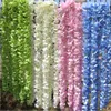 Künstliche hortensie wisteria blum für diy simulation hochhochhochhochbogen rattan wand heim home party dekoration gefälschte blume fälschliche blume