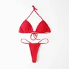 Multi styl Kobiety projektantki stroje kąpielowej Summer Sexy Woman Bikini Modne litery Drukuj stroje kąpielowe Wysoka wysokiej jakości dama garnitury S-xl 4 kolor