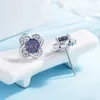 Designer Koreaanse klaver designer stud oorbellen voor vrouwen meisjes glanzende diamant bling kristal liefde geometrie charme oorbel oorbellen oorbellen sieraden VB3A