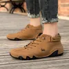 Zapatos informales de cuero para hombre, zapatillas de deporte impermeables, botines de motocicleta, mocasines italianos de alta calidad, 2024