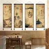 Kinesisk stil lotus peony buddhism zen retro affisch canvas målning väggdekor affisch vägg konst bild rum dekor hem dekor y0927239l