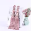 Tillbehör 2pc Polyester Tassel Curtain Tieback Hanging Ball Tassels Fringe Curtain Holder Rope Decor Room Accessories