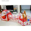 Tentes jouets IMBABY bébé parc pliable 3 en 1 bébé Tunnel jouet tente bébé balles piscine enfants intérieur Crling jouer maison enfants maison tente L240313