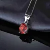 Pendant Necklaces JewelryPalace Natural Garnet Amethyst Citrine Peridot Blue Topaz 925 Sterling Silver Pendant Necklace Gemstone Jewelry No ChainL242313
