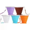 270ML Travel Cup Stainless Steel Silicone Retractable Folding Cups Outdoor Telescopic Collapsible Coffee Cups