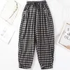 Women's Pants Vintage Plaid Baggy Woman Casual High Waist Korean Fashion Harajuku Streetwear Trouser Pantalones De Mujer