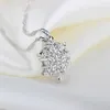 Hängen 1 st chic snöflinga Pendant Rhinestone Crystal Party Xmas Elegant Necklace Choker Collares de Moda 2024 Woman's Accesories