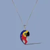 Pendants CHARLINLIOL Ladies Trendy Cute Parrot Colorful Enamel Pendant Necklace Silver Color CZ Choker Vintage Bohemia Animals Jewelry