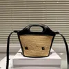 Uchwyt górny luksusowe splot Raffias Torby kupującego słoma tropikalia mikro kobiet projektanty torebki torebki na plażę crossbody torbą koszykówkę 240315