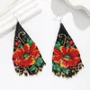 Dangle Earrings Europe and America Bohemia Vintage Women's Jewelry Accessories Boho Handmade Beads Flower Tassel Beaded Drop for Women