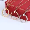 Uvt2 Klassieke nagel ingelegde diamanten hanger kettingen Titanium Staal Designer voor dames Heren Luxe sieraden Geschenken Vrouw Meisje Zilver Rose goud