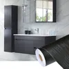 PVC Självhäftande vattentätt svart trä tapetrulle för möbler dörr skrivbordsskåp garderob vägg kontakt papper240p