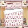 Ensembles de literie Rose Roller Rabbit 3D Ensemble imprimé Couette Ers Cases Couette Literie Linge de lit T230217 Drop Delivery Home Garden Text Dhrem