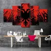 5 piece of canvasAlbanian flag art decoration painting art painting267Q