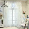 Curtains White Tulle Curtains for Living Room EuropeanStyle Window Mesh Yarn Sheer Window Curtains for Bedroom Girl Lace Princess Drapes