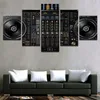 Immagine modulare Decorazioni per la casa Dipinti su tela Moderni 5 pezzi Musica DJ Console Strumento Mixer Poster per soggiorno Arte della parete263t