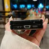 Flip5 3D Bow Perles Étuis pour Samsung Galaxy Z Flip 5 4 3 ZFlip5 Flip4 Bling Bowknot Glitter Sparkle Filles Femmes Lady Dur PC Plastique Antichoc Pliant Mode Couverture